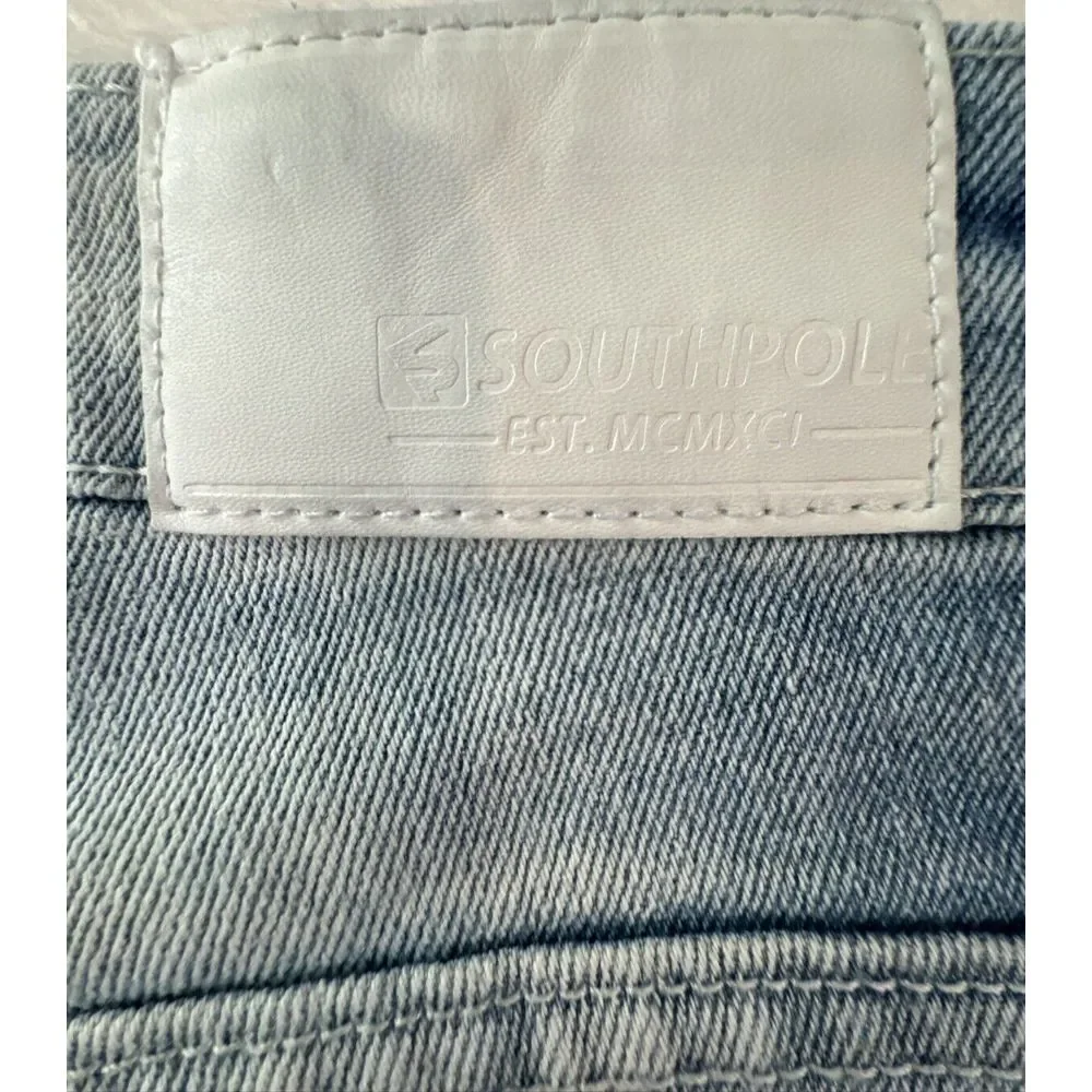 South Pole Shorts Mens 34 (Fits 36)‎ Slim Fit Jean Denim Jorts Faded Y2K 00s VTG
